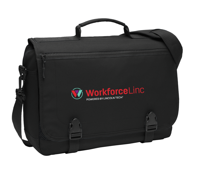 WORKFORCE Port Authority® Messenger Briefcase - BLACK