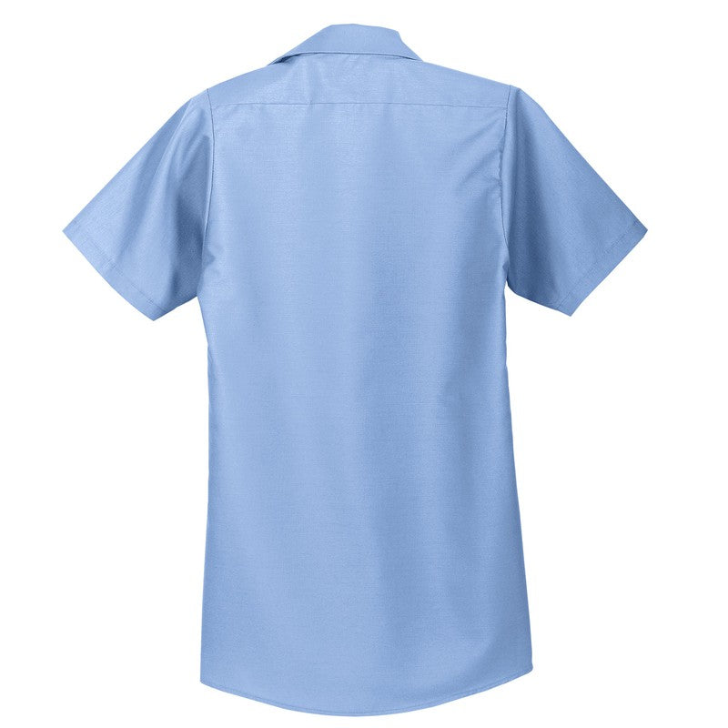 LINCOLN TECH Red Kap® Short Sleeve Industrial Work Shirt - Light Blue