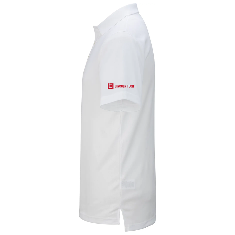LINCOLN TECH 80TH ANNIVERSARY Hi Performance Mesh Men's Polo - White