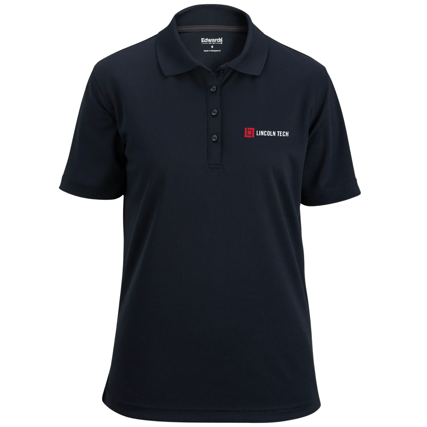 LINCOLN TECH Hi Performance Mesh Ladies Polo - Navy
