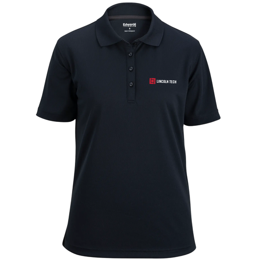 LINCOLN TECH Hi Performance Mesh Ladies Polo - Navy