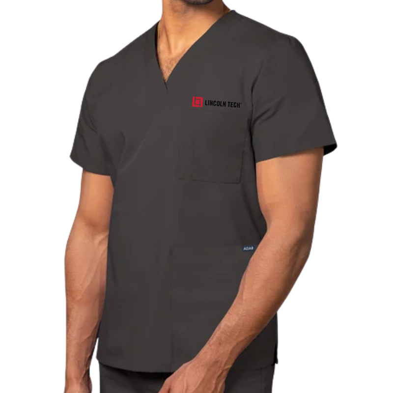 LINCOLN TECH Unisex 3-Pocket V-Neck Scrub Top