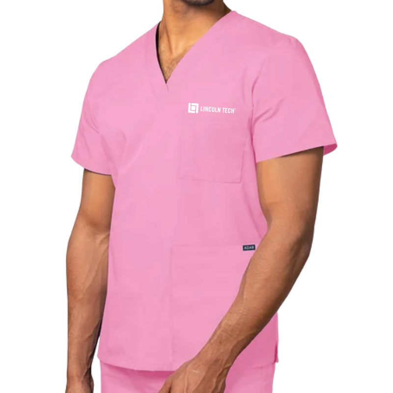 LINCOLN TECH Unisex 3-Pocket V-Neck Scrub Top