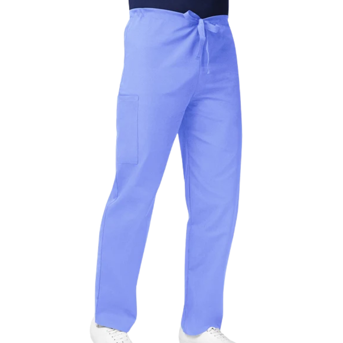 Unisex Natural-Rise Drawstring Tapered Leg Scrub Pant