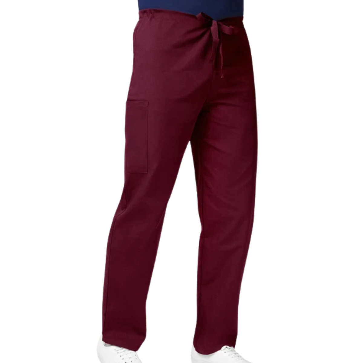 Unisex Natural-Rise Drawstring Tapered Leg Scrub Pant