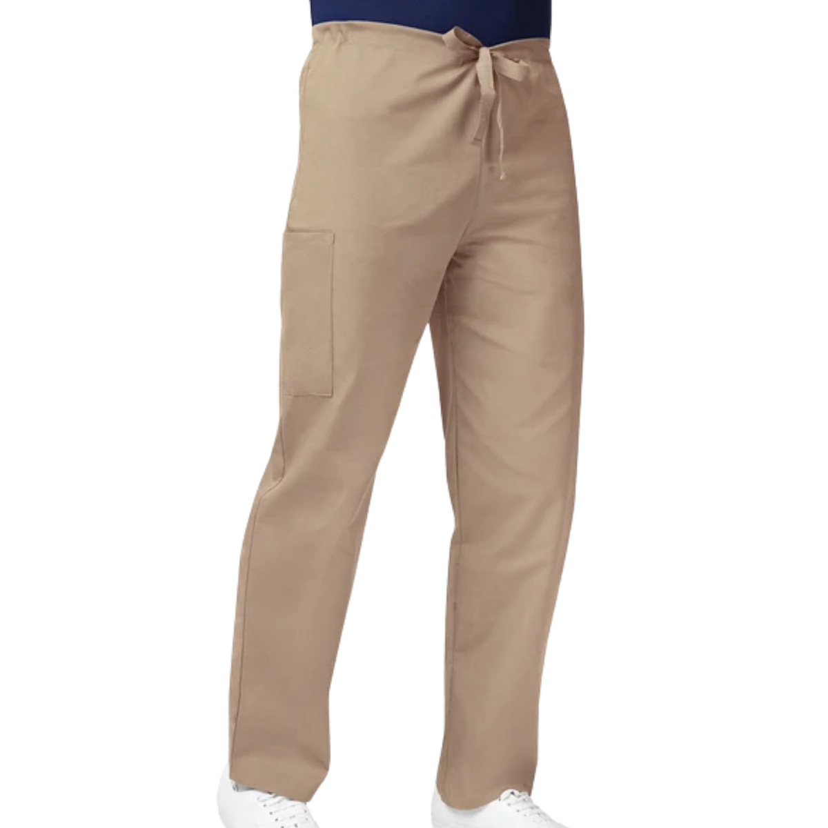 Unisex Natural-Rise Drawstring Tapered Leg Scrub Pant