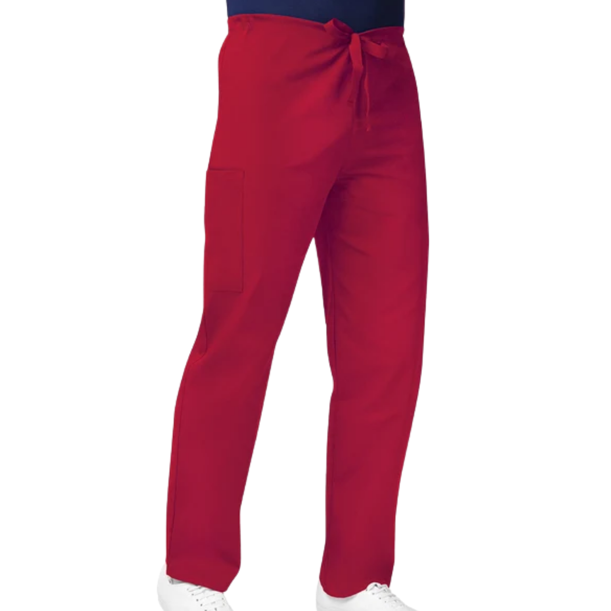 Unisex Natural-Rise Drawstring Tapered Leg Scrub Pant