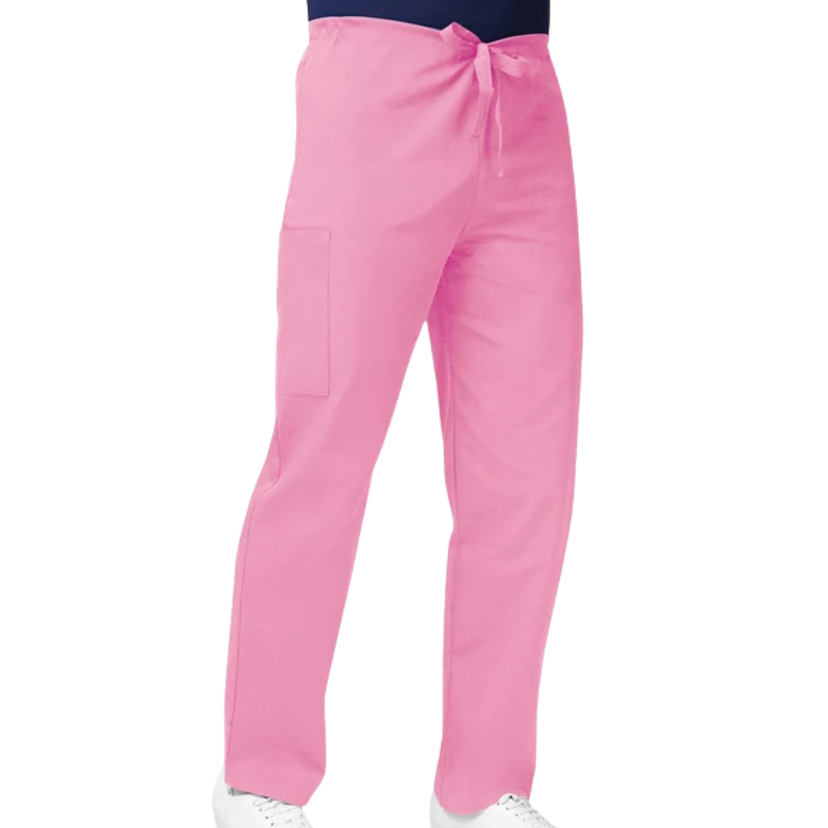 Unisex Natural-Rise Drawstring Tapered Leg Scrub Pant