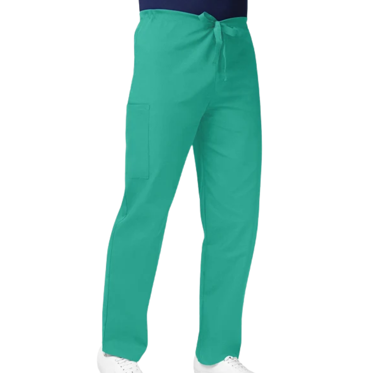 Unisex Natural-Rise Drawstring Tapered Leg Scrub Pant