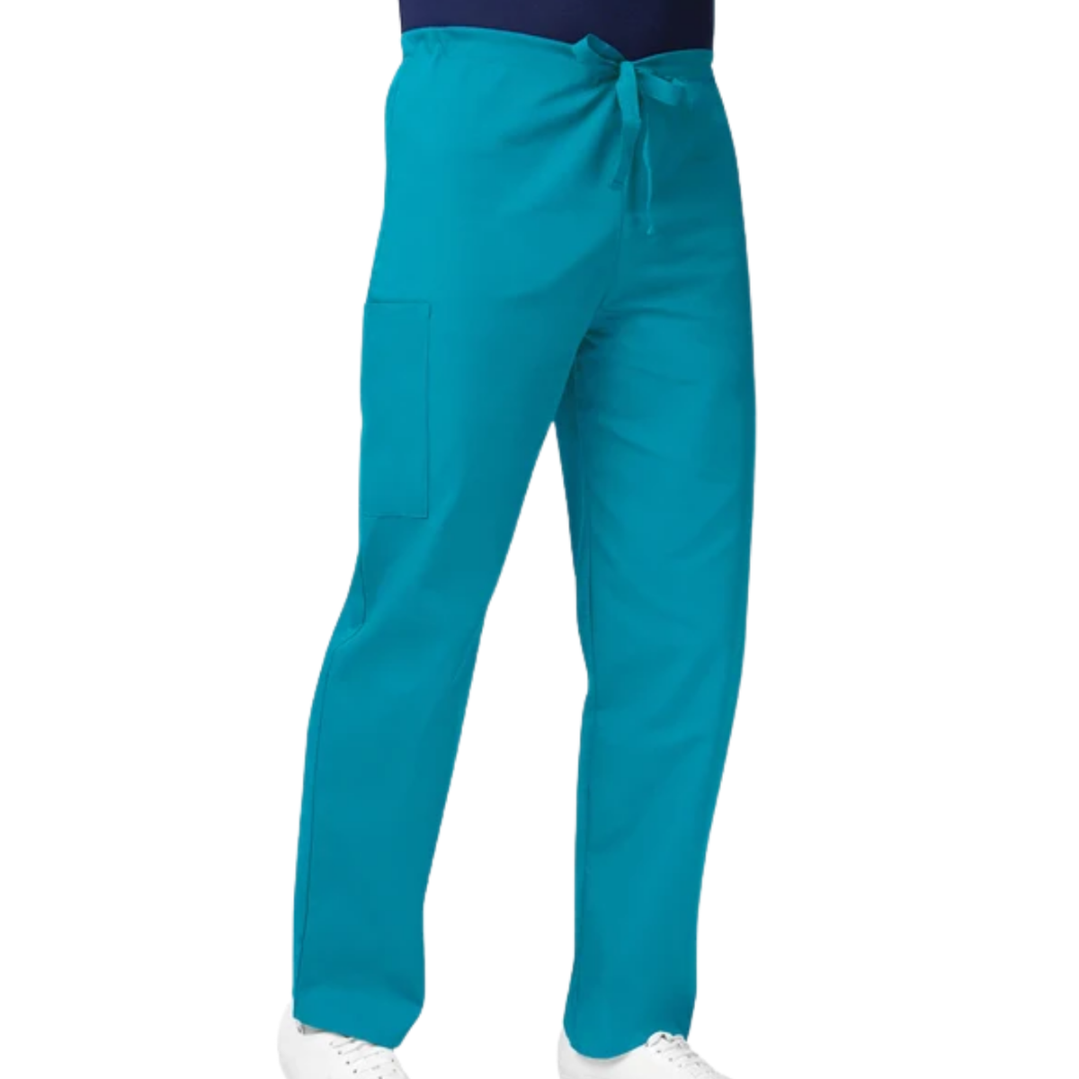 Unisex Natural-Rise Drawstring Tapered Leg Scrub Pant