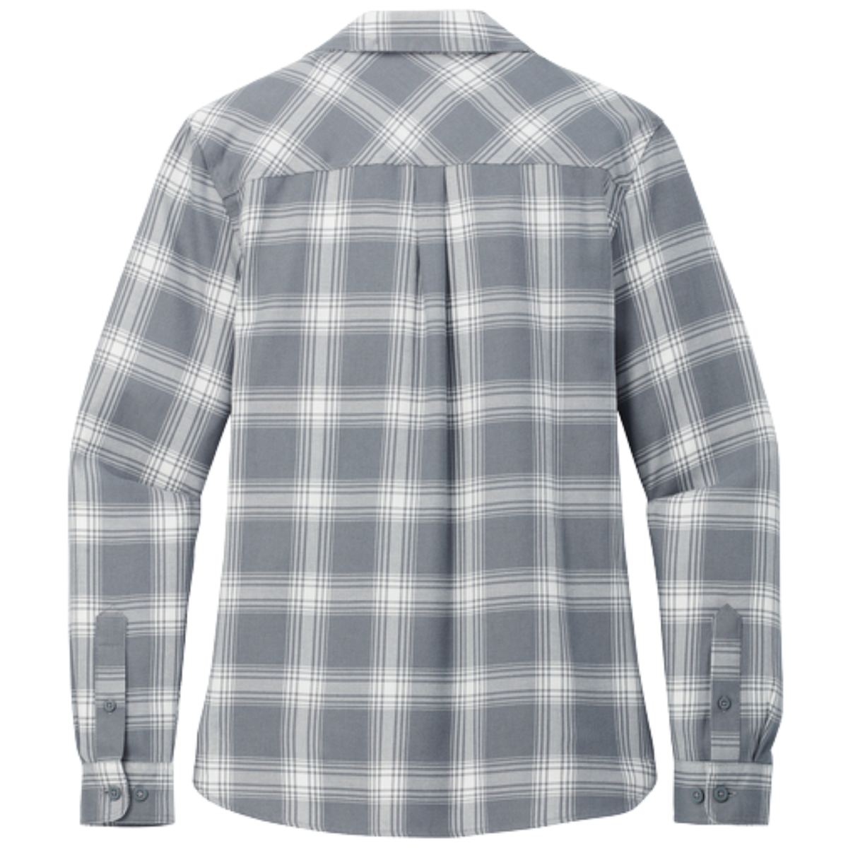 LINCOLN TECH Port Authority® Women's Plaid Flannel Shirt - Grey/Cream Open Plaid