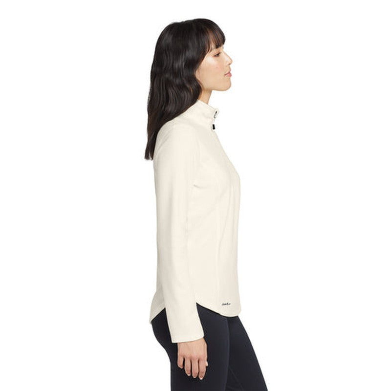LINCOLN TECH - Eddie Bauer® Ladies 1/2-Zip Microfleece Jacket - Ivory