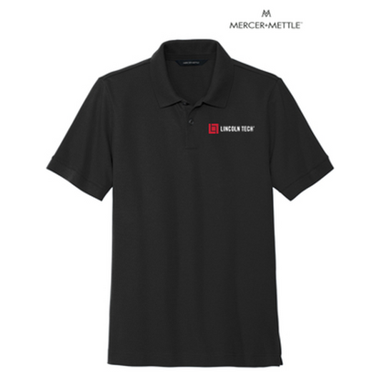 LINCOLN TECH - Mercer+Mettle® Stretch Heavyweight Pique Polo - Deep Black