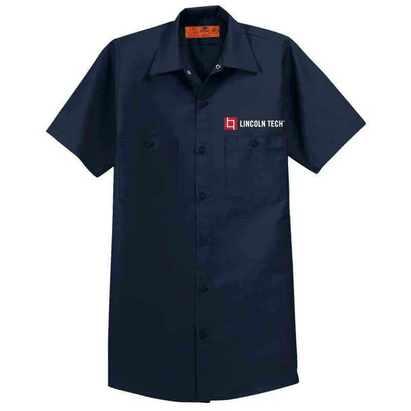 LINCOLN TECH Red Kap® Short Sleeve Industrial Work Shirt - Navy