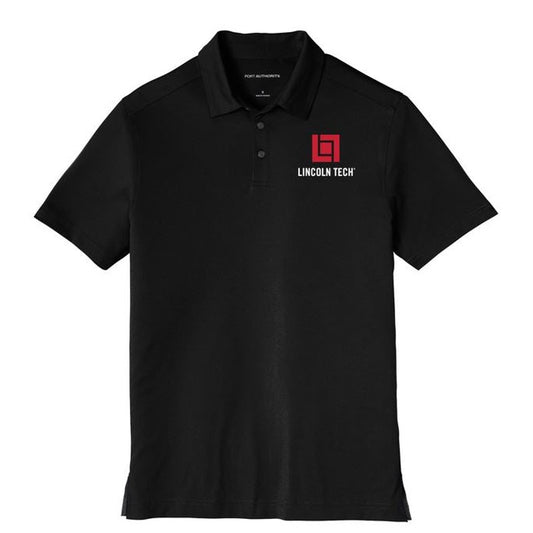 LINCOLN TECH MEN'S City Stretch Polo - BLACK