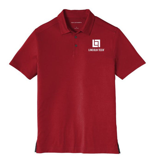 LINCOLN TECH MEN'S City Stretch Polo - GARNET