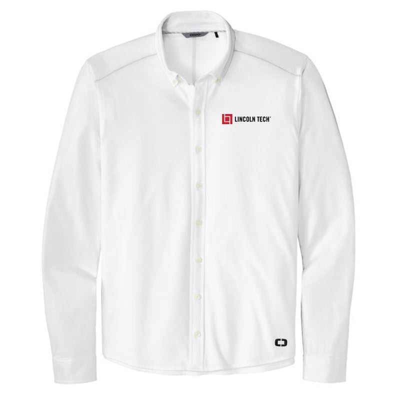 LINCOLN TECH MEN'S OGIO ® Code Stretch Long Sleeve Button-Up - Bright White